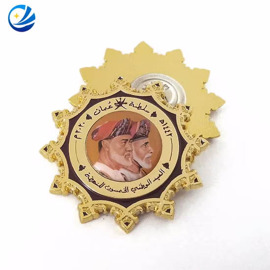 Custom Design Anniversary Badge Collar Brooch Soft Hard Magnet Enamel Pin