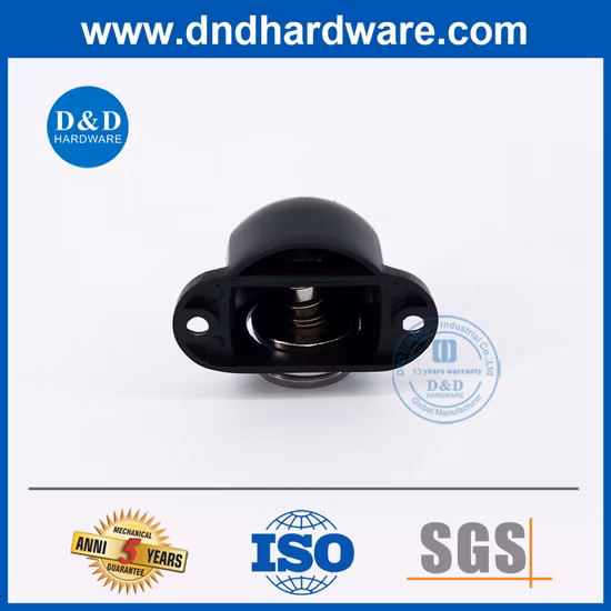 Fashionable Matt Black Zinc Alloy Small Door Stop with Magnetic Function