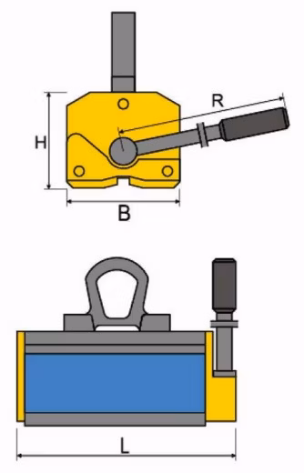 2000kg Tp-Lifting Pml-a Strong Permanent Magnetic Lifter Certificated Hand Controlled