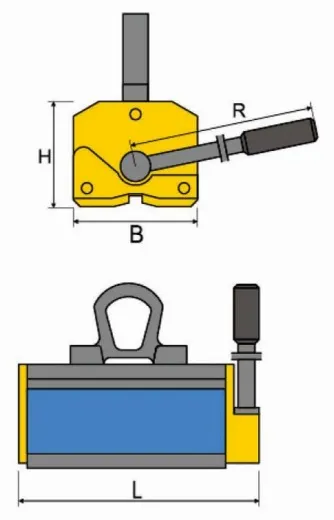 2000kg Tp-Lifting Pml-a Strong Permanent Magnetic Lifter Certificated Hand Controlled